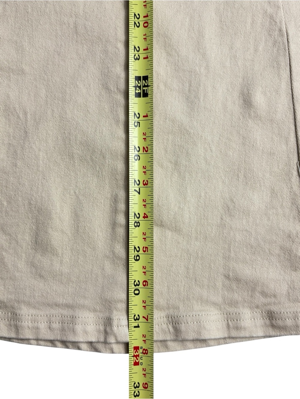 Hyacinth House Tuckernuck Front Zip Denim Mini Dress Cream Tan Size L - Picture 8 of 11